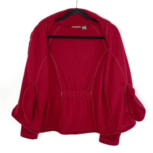 Jane Ashley Fleece High Collar Jacket Full Snap Medium - Picture 3 of 8